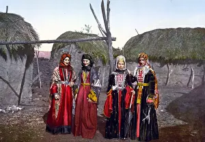 1900 Prints: Russian types of Tartar; (i.e.; Tatar); women of the Caucasus; Russia between ca