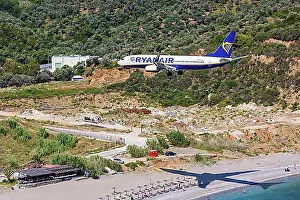 Aviation Prints: A Ryanair Boeing 737-800 aircraft with registration 9H-QBA at Skiathos Airport