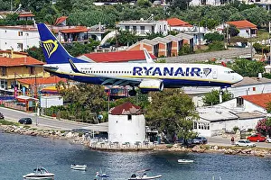 Republic Of Ireland Prints: A Ryanair Boeing 737-800 aircraft with registration 9H-QEH at Skiathos Airport