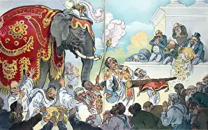 Crops Prints: The sacred elephant A procession led by vice-presidential candidate Charles W