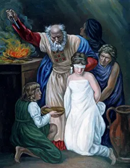 Knife Prints: Sacrifice of Jephthah's Daughter by John Opie, (1761-1807)