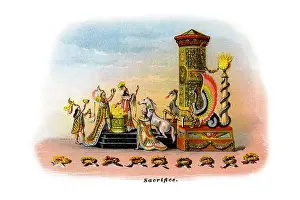 Rail Prints: Sacrifice - Mardi Gras Parade Float Design, Mardi-Gras
