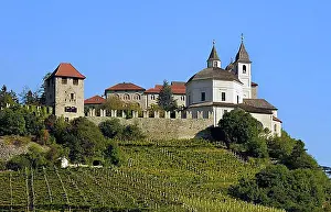 Observe Prints: Saeben Abbey at Chiusa in the Isarco Valley, South Tyrol, Trentino, Italy, Europe
