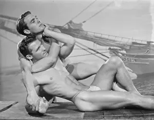 Sailor Prints: Sailors Wrestling c.1952