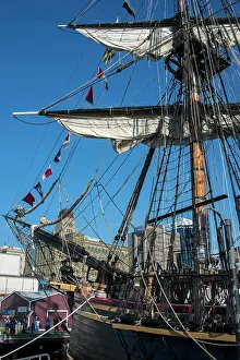 Harbor Prints: Sails of the HMS Bounty which was built as a movie prop in 1960 for the 1962 MGM release of Mutiny on the Bounty