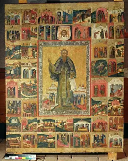 Faith Prints: Saint Cyril of White Lake with Scenes from His Life by Russian icon / State Open-air Museum Kirillo-Belozersky