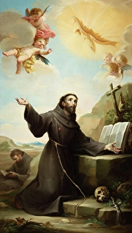 Salvador Prints: Saint Francis of Assisi Receiving the Stigmata