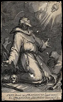 Assisi Prints: Saint Francis of Assisi receiving the stigmata of Christ from the seraph