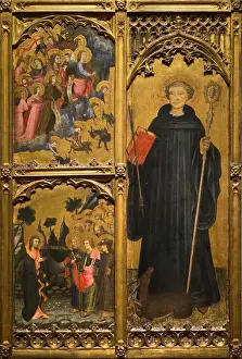 Angel Prints: Saint Giles with Christ Trionephant over Satan and the Mission of the Apostles by Miguel Alcaniz (or Miquel Alcanyis)