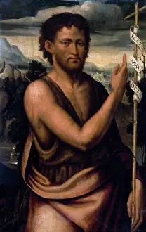 Short Hair Prints: Saint John Baptist by Circle of Bartolomeo Ramenghi