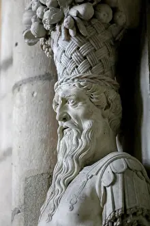 Catholic Prints: Saint Julien cathedral, Le Mans, France. Sculpture