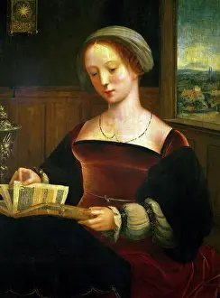 One Young Woman Only Prints: Saint Madeleine Reading, 16th Century