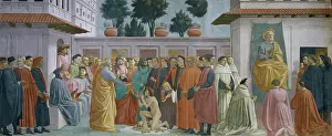 Doors Prints: Saint Peter in the Teacher's Chair/Saint Peter Resurrects the Child of Theophilus Masaccio