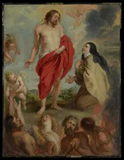 Spaniard Prints: Saint Teresa of Ávila Interceding for Souls in Purgatory Workshop of Peter Paul Rubens Flemish The present painting is