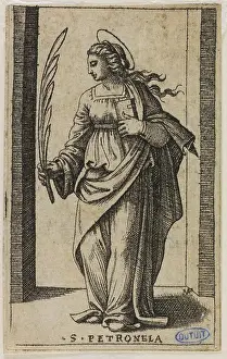 Plume Prints: Sainte Ptronille (Bartsch 183) Marc Antoine Raimondi (1480-vers1534)