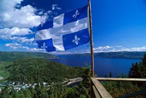 Scenics Prints: Sainte-Rose-du-Nord, Flag of Quebec