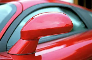 Coupes Prints: detail Saleen S7 2002 red side view mirror