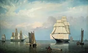 Incidental People Prints: Salem Harbor; 1853 Oil on canvas Fitz Henry Lane American; 1804-1865