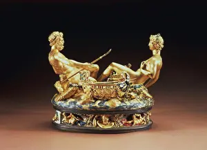 Salt Prints: Salt Cellar of Francis I Benvenuto Cellini (1500-1571 Italian) Gold & enamel Kunsthistorisches Museum