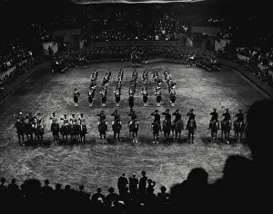 1934 Prints: Salute To The Flags... The Five Army Teams -- United States