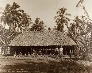 1880s Prints: Samoan House, Apia, 1880s, Apia, by Burton Brothers