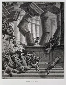Tours Prints: Samson destroys the temple of Baal