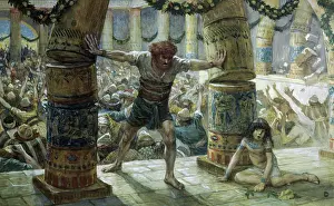 Old Testament Prints: Samson Pulls Down the Pillars James Tissot (1836-1902/French) Jewish Museum, New York