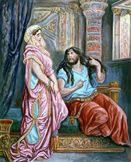 Old Testament Prints: Samson Shows Delilah the Source of His Strength Castelli
