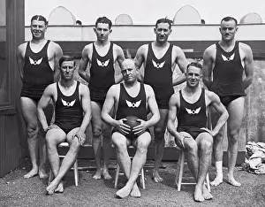 Midadult Men Prints: San Francisco, California: 1920 The San Francisco Olympic Club Water Polo team
