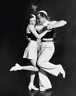 1940s Prints: San Francisco, California: c. 1945. The Billy and Beverly Bemis dance team