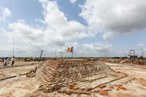 Wahrzeichen Prints: Sandahiru Seya under construction at Anuradhapura
