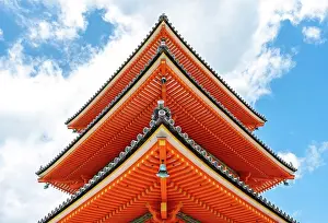 Kyoto Prints: Sanju-no-to, Three Storied Pagoda, Kiyomizu-dera temple, Kyoto, Japan