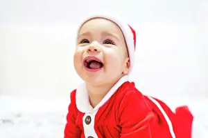 Hood Prints: santa claus baby with a beautiful smile