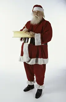 White Hair Prints: Santa Claus making a list