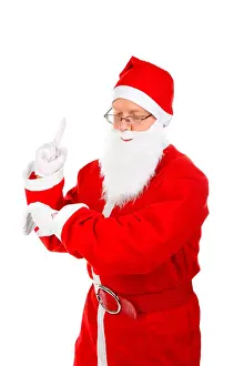 Schoen Prints: santa claus santa claus looking on the watch