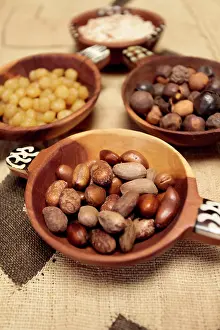 Ingredient Prints: Santa Fe, New Mexico, USA. Traditional food from Cameroon. Spices