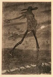Belgium Prints: Satan Sowing Seeds (from Les Sataniques), Rops, Félicien (1833-1898)