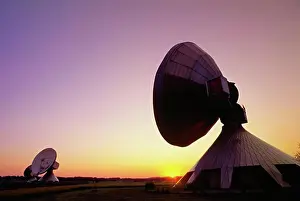Computers Prints: Satellite communication station, Raisting, Germany
