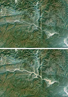 Aerialview Prints: Satellite view of the Three Gorges Dam