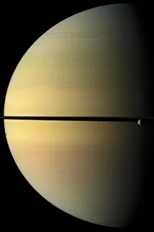 Planetary Science Prints: Saturn and Rhea