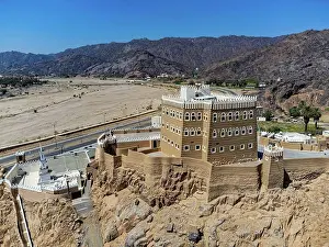Front Of House Prints: Saudi Arabia, Najran Province, Najran, Aerial view of historic Al-Aan Palace