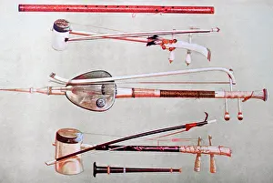 Musicalinstrument Prints: Saw Duang & Bow, Saw Tai & Bow