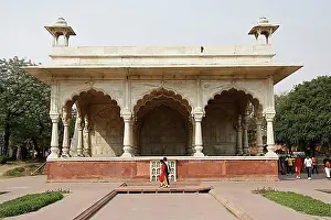 Uttar Pradesh Prints: Sawan Bhadon Pavilion, Red Fort, UNESCO World Heritage Site Delhi, India, Asia