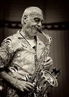 Elder Prints: Saxophonist Ulrich Schneider of the jazz band LoT Late on Tuesday