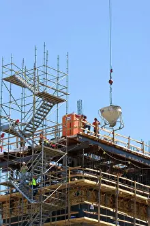 Scaffolding on construction site in Boise, Idaho