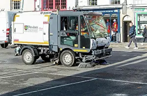 Street Scene Prints: SCARAB Fayat Group street sweeper machine vehicle operated by town council