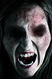 Halloween Prints: A Scary Portrait of a Female Eyeless Monster