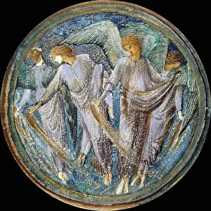Sowing Prints: Scattered Starwort, Angels Casting Stars Through the Sky Like Seed by Edward Burne-Jones from The Flower Book