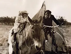 Bicycle Prints: Scene from 'The Little Covered Wagon' Tiffany chimp comedy
