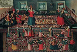 Orient Prints: A Scene from the Turkish Harem by Hormann